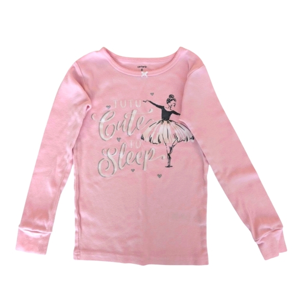 Carter's Girls Pink Ballerina Kids Pajamas COTTON Size 6 - Picture 2 of 8